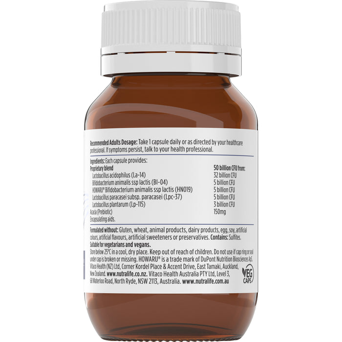 Nutralife Probiotica High Potency 50 Billion 30 Capsules.