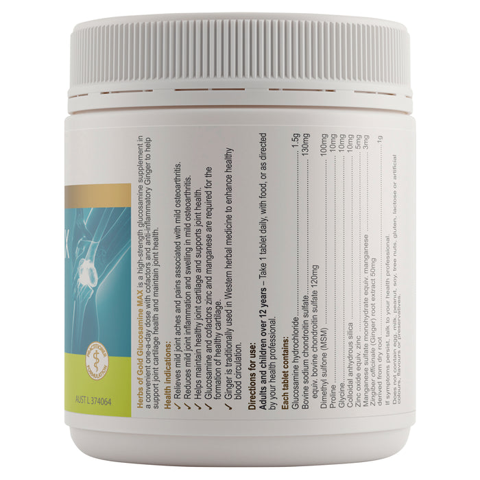 Herbs Of Gold Glucosamine Max 180 Tablets