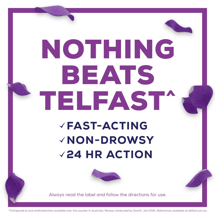 Telfast Skin Rash & Hayfever Tablets 180mg 60.
