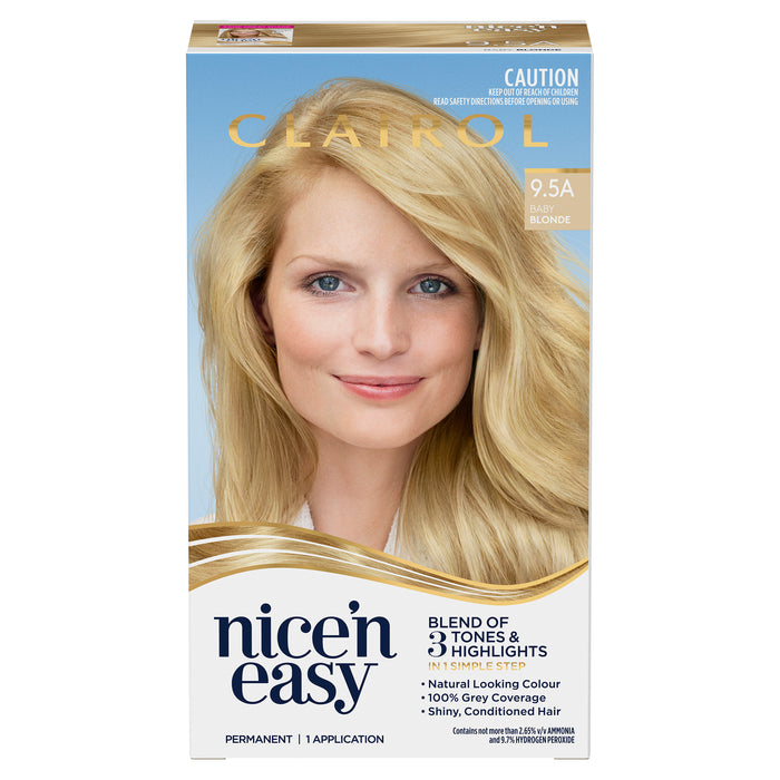 Clairol Nice N Easy 9.5A Natural Baby Blonde.