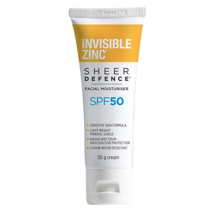 Invisible Zinc Sheer Defence Moisturiser SPF50 50g