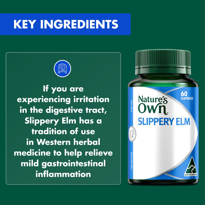 Nature's Own Slippery Elm 60 Capsules.