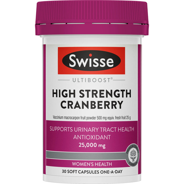 Swisse Ultiboost High Strength Cranberry 30 Capsules.