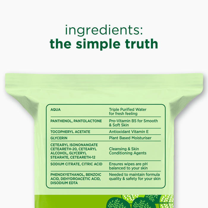 Simple Wipes Biodegradable Cleansing 25 pack
