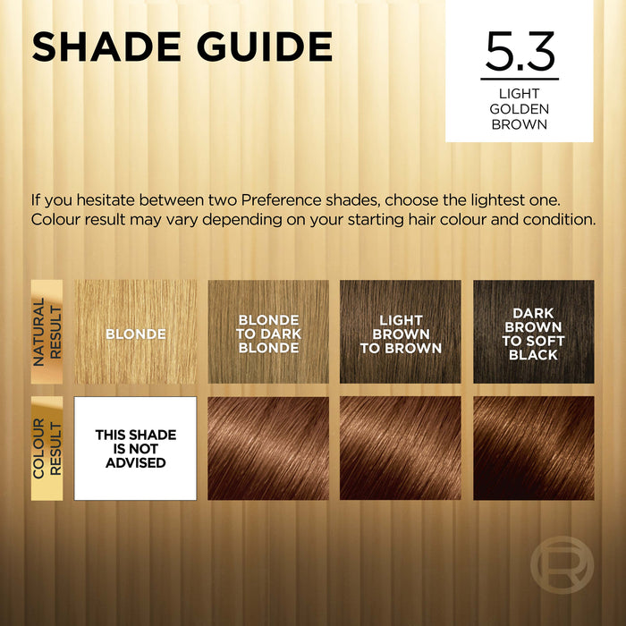 L'Oreal Preference 5.3 Golden Brown.
