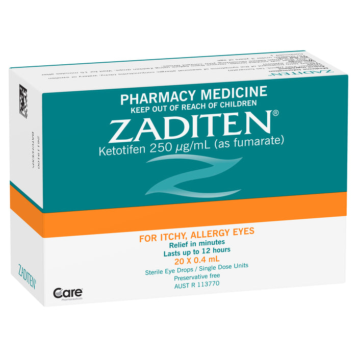 Zaditen Eye Drops 0.025% 20x0.4ml