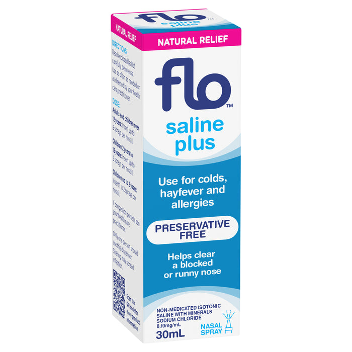 Flo Saline Plus Nasal Spray 30ml.