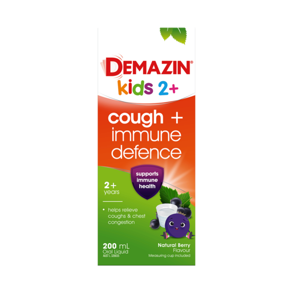 Demazin Immune Kids 2+ Cough + Immune Defence 200ml