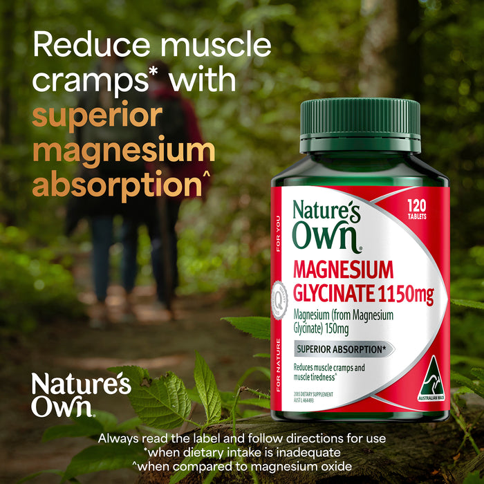 Nature's Own Magnesium Glycinate 1100mg 120 Tablets