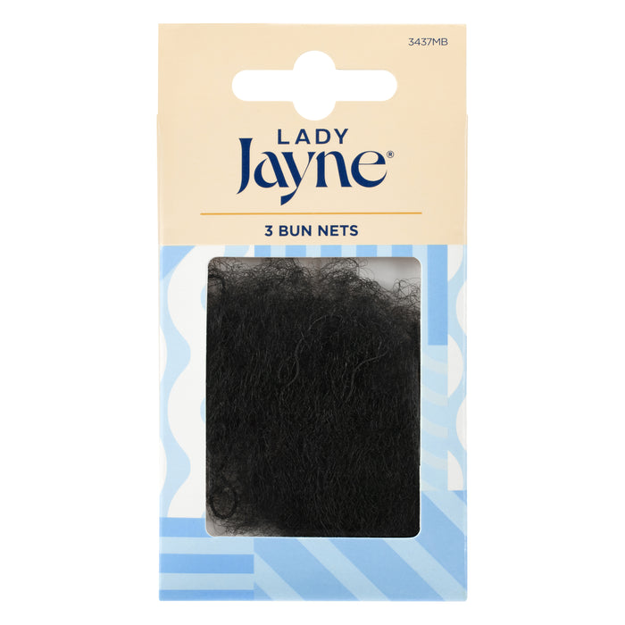 Lady Jayne Bun Nets Mid Brown Pk3.