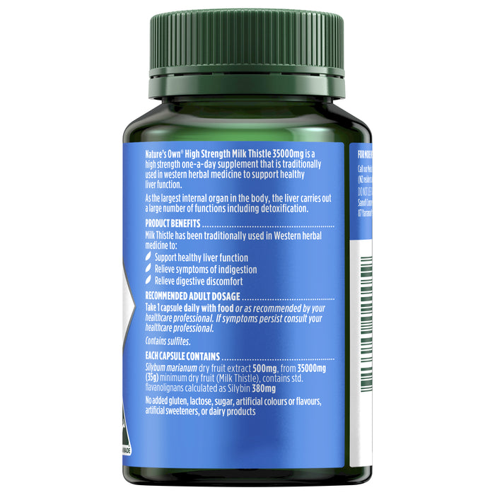 Nature's Own High Strength Milk Thistle 35,000mg 60 Capsules.