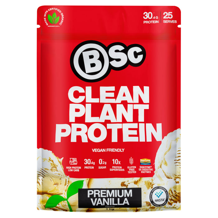 BSC Clean Plant Protein Premium Vanilla 1kg.