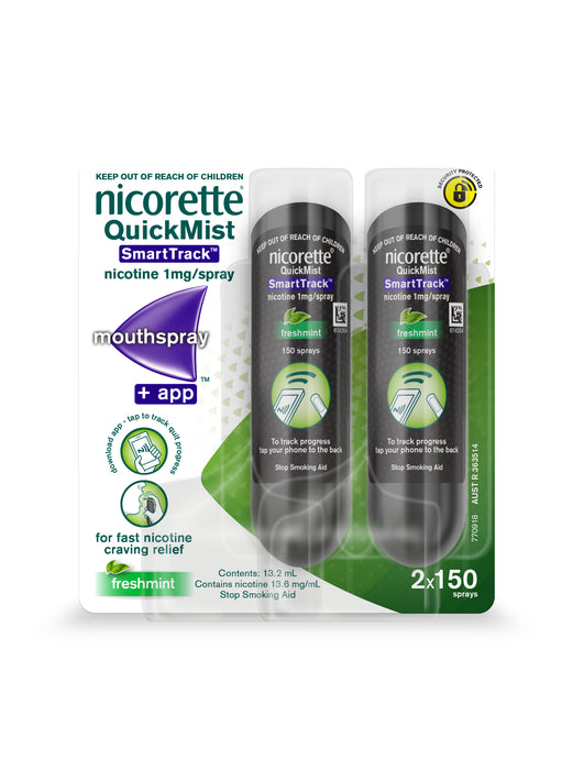 Nicorette Quick Mist Smart Track Mouth Spray 2x150