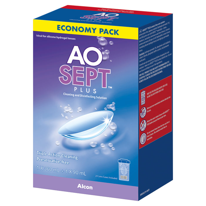 Aosept Plus Economy Pack 360ml + 90ml