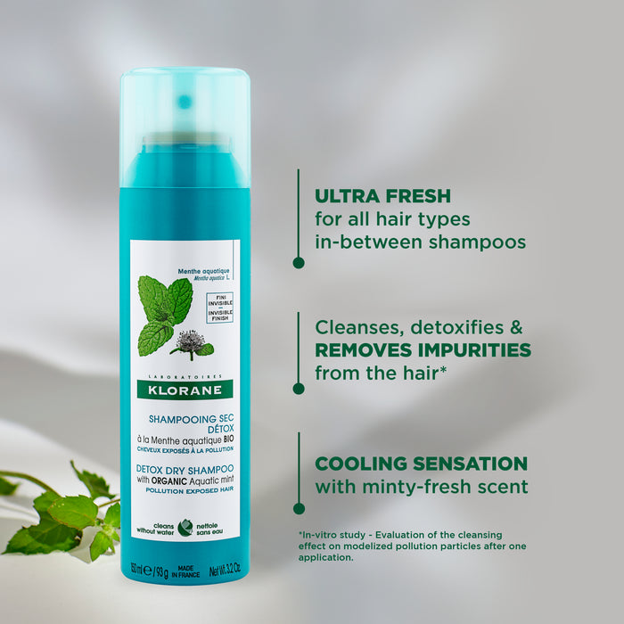 Klorane Aquatic Mint Detox Dry Shampoo 150ml