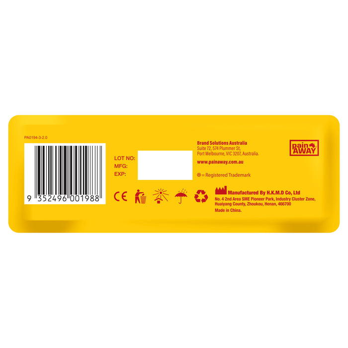 Pain Away Heat Patches XL 3 Pack.
