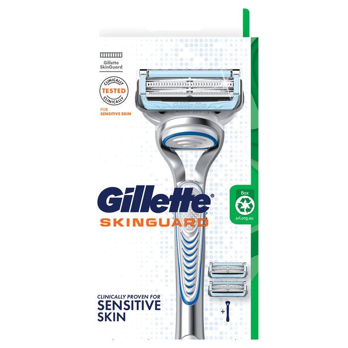 Gillette Skinguard Manual Razor + 2 Cartridge.