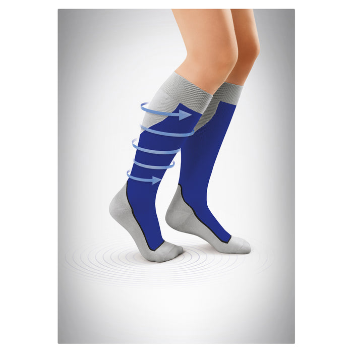 Jobst Sport Knee XLarge Royal Blue 15-20 mmHg