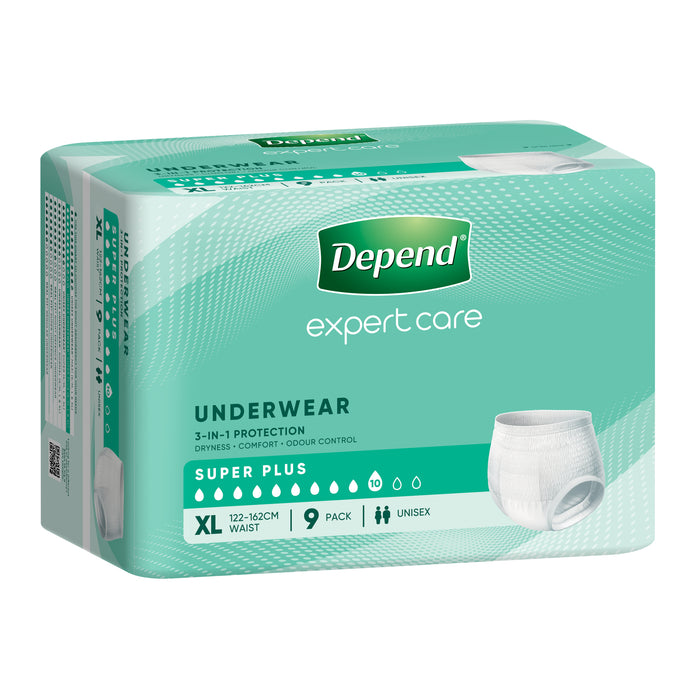 Depend Adult Underwear Super Plus XLarge 9 Pack
