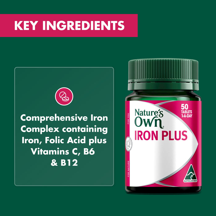 Nature's Own Iron Plus 50 Tablets