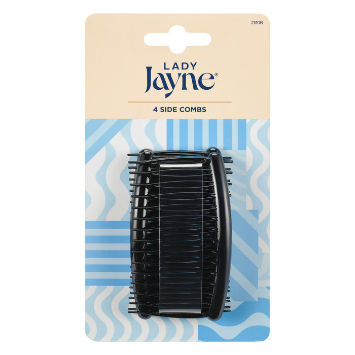 Lady Jayne Side Comb Black Pk4.