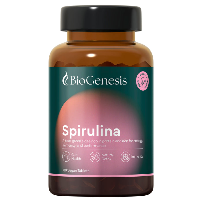 BioGenesis Organic Spirulina 180 Tablets