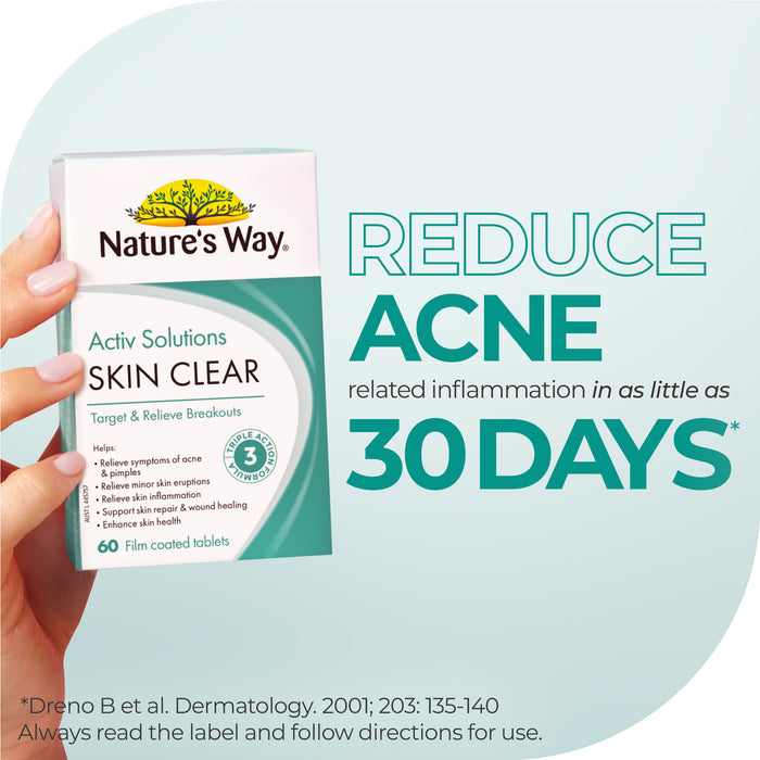 Nature's Way Beauty Activ Solutions Skin Clear 60 Tablets