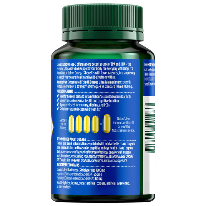 Nature's Own Concentrated Fish Oil Omega Ultra 40Capsules