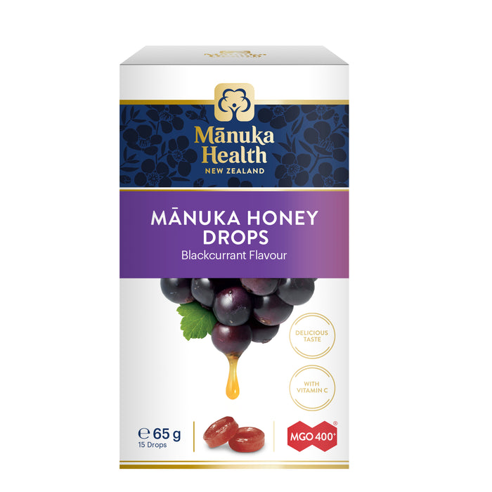 Manuka Health Manuka Honey Drops With Blackcurrant 65g 15 Drops