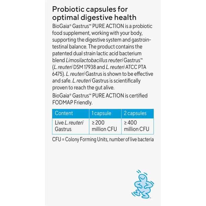 BioGaia Gastrus Pure Action Probiotic 60caps