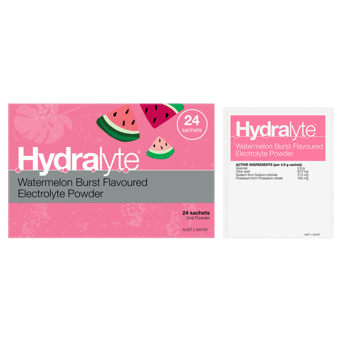 Hydralyte Sachets Watermelon 4.9g x 24 Sachets