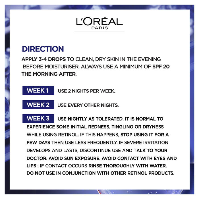 L'Oreal Revitalift Laser Retinol Night Serum 30ml.