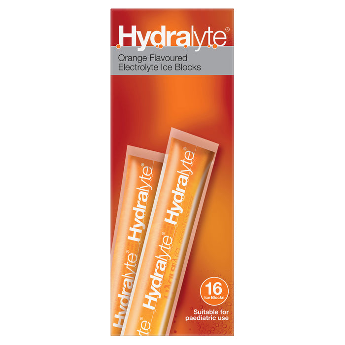 Hydralyte Rehydration Ice Blocks Orange 16