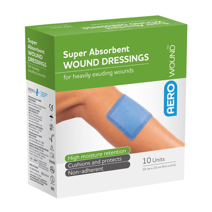 Aerowound Super Absorbent Wound Dressing 10x10cm