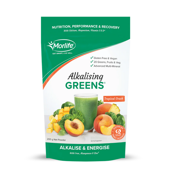 Morlife Alkalising Greens Tropical Crush 200g