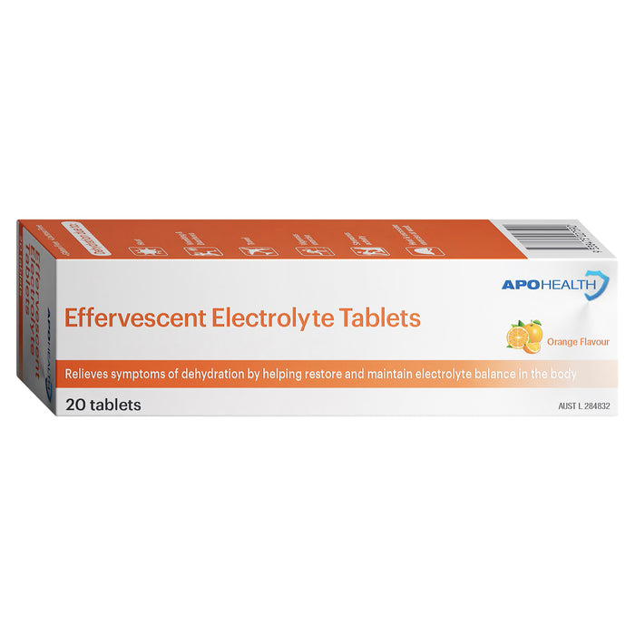 APO Electrolyte Effervescent Orange 20 Tablets