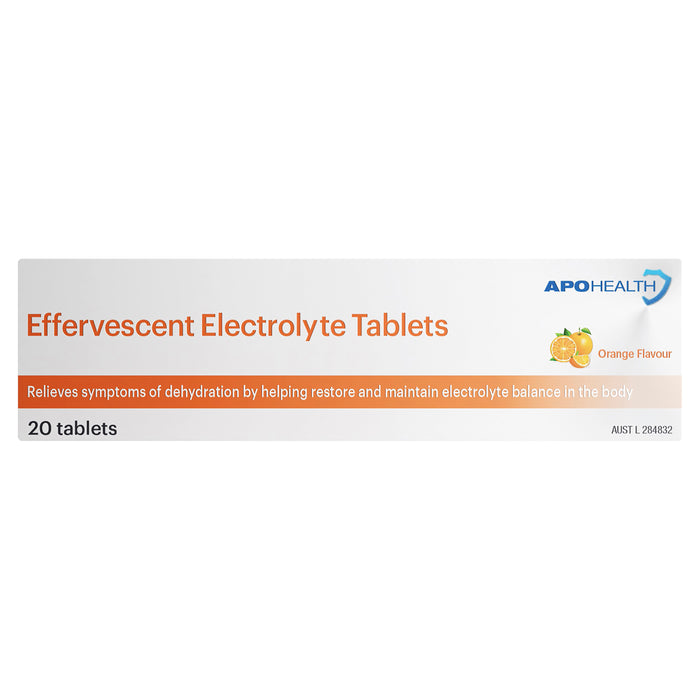 APO Electrolyte Effervescent Orange 20 Tablets