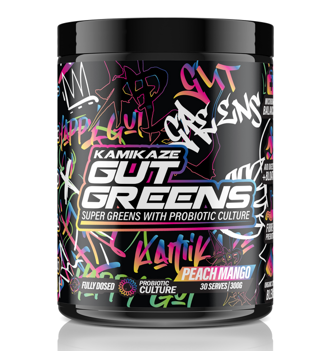 KAMIKAZE GUT GREENS - PEACH MANGO 30 SERVES