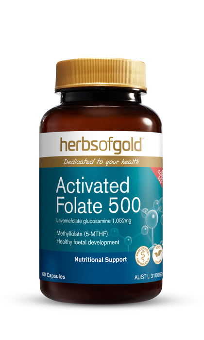 Herbs Of Gold Activated Folate 500 60 Capsules