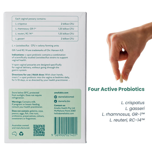 Amelia V-Spot Probiotic Vaginal Pessary 10 Pack