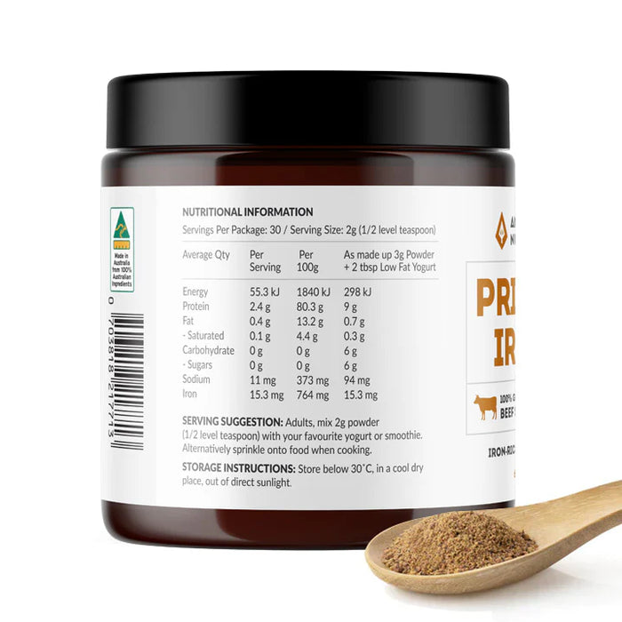 Ancestral Nutrition Primal Iron 100% Beef Spleen Powder 60g