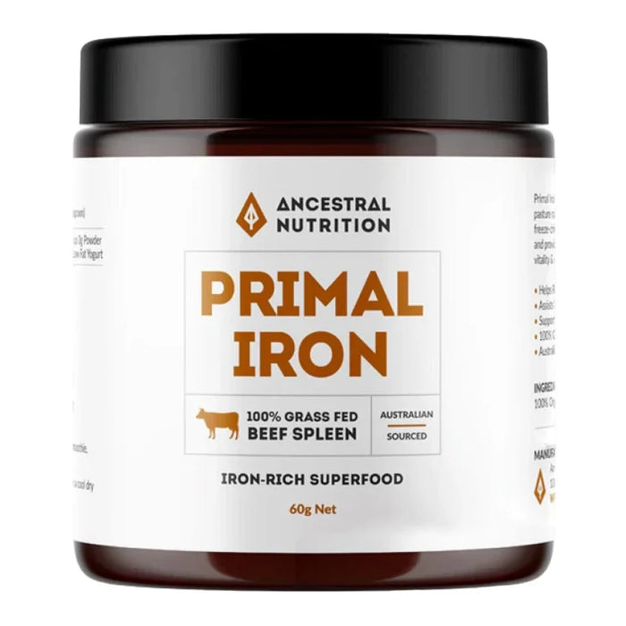 Ancestral Nutrition Primal Iron 100% Beef Spleen Powder 60g