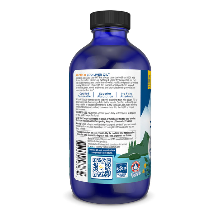 Nordic Natrurals Artic-D Cod Liver Oil 237ml Lemon Flavour