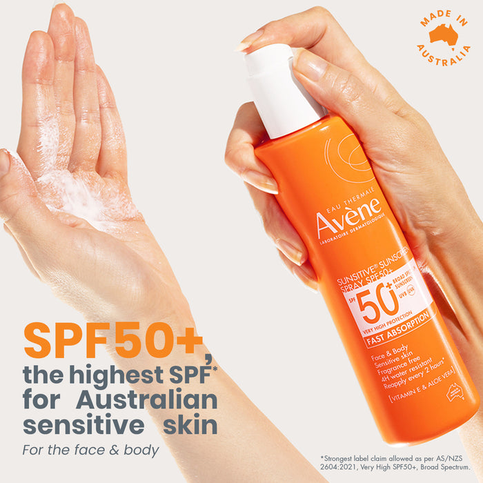 Avene Sunsitive Sunscreen Spray SPF 50+ 200ml.