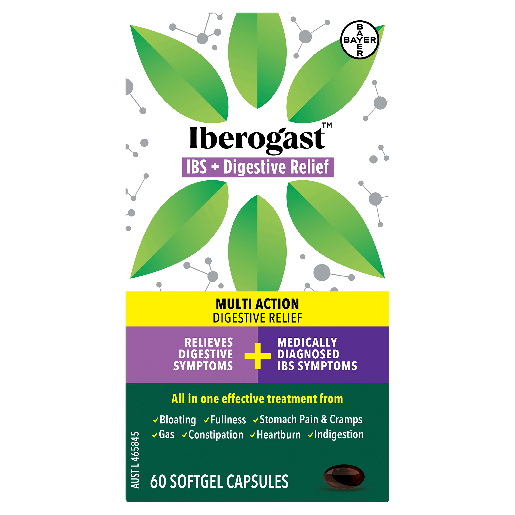 Iberogast IBS & Digestive Relief 60 Softgel Capsules