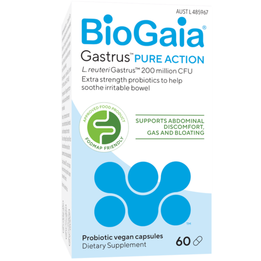 BioGaia Gastrus Pure Action Probiotic 60caps.