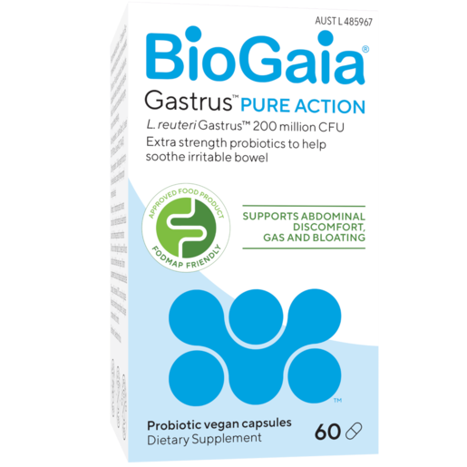 BioGaia Gastrus Pure Action Probiotic 60caps.