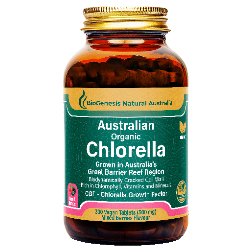 BioGenesis Australian Organic Chlorella Berry Flavoured 300 Tablets.