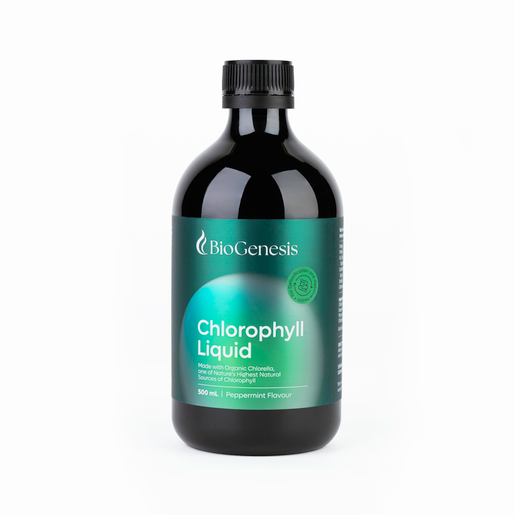 BioGenesis Australian Organic Liquid Chlorophyll Concentrate 500ml Peppermint Flavour