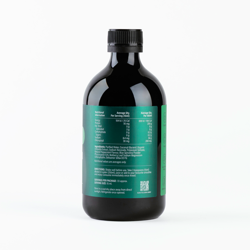 BioGenesis Australian Organic Liquid Chlorophyll Concentrate 500ml Peppermint Flavour